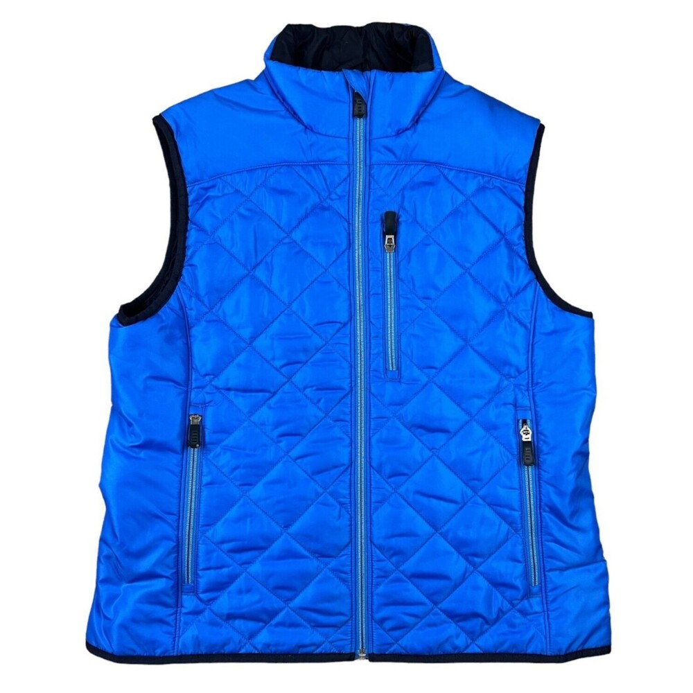 Lands' End Puffer Vest Women's Blue Primaloft Quilted Jacket Size S (6-8) NWOT